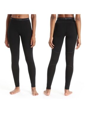 Icebreaker Merino 150 Base Women’s Size M Leggings Thermal Pants Black